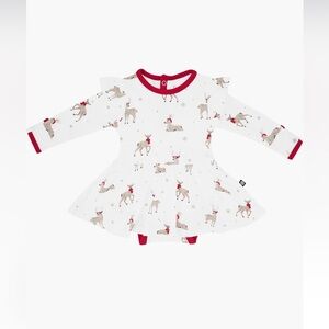 Kyte Baby Cloud Deer Holiday Dress